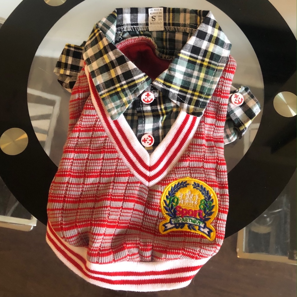 Thick Designer Polo Dog Sweaters (S)